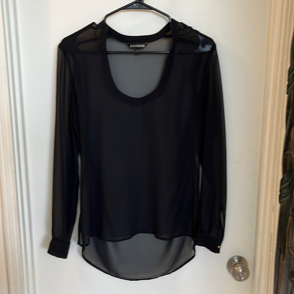 Express Tops - Express sheer long sleeve top XS